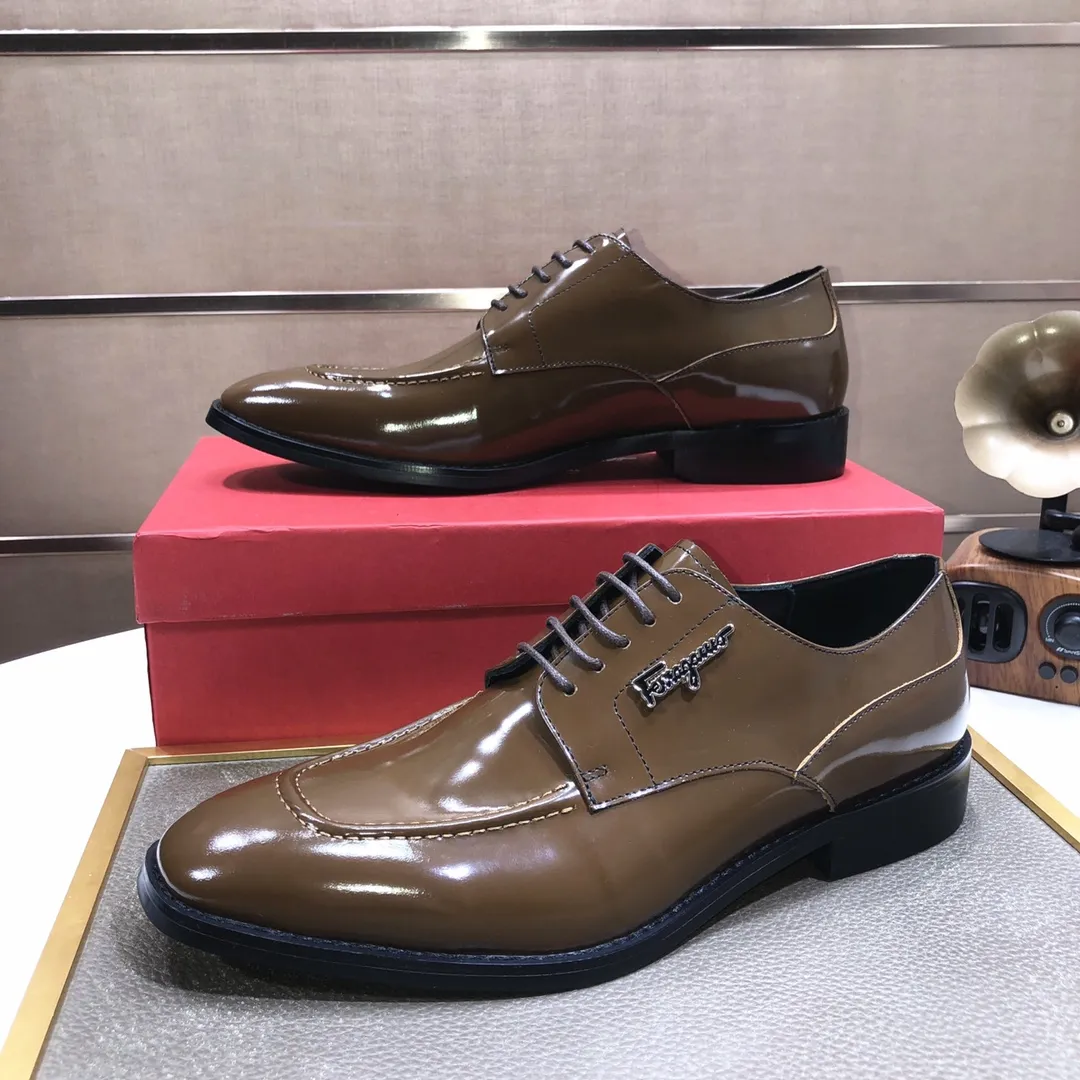 Men's shoes 💰480💰[Ferragamo/Ferragamo] The latest model in the counter, original imported cowhide fabric + sheepskin lining + original luxury metal buckle + original combination outsole, no pressure in comparison 38--44 (custom-made for 45, non-refundable)